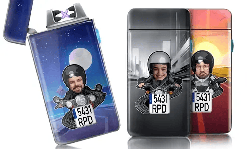 Mechero personalizado con motorista